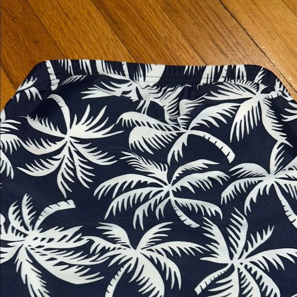 Blue and White Tropical One Piece Swimsuit - Picture 3 of 7